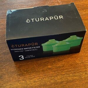 TURAPÜR Hydrogen Water Filter - Black Box with 3 Green Filters